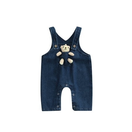 Suanret Infants Baby Girl Boy Romper Sleeveless V Neck Denim Cartoon Bear Overalls Summer Casual Kid Jumpsuit Blue 3-6 Months
Suanret Infants Baby Girl Boy Romper Sleeveless V Neck Denim Cartoon Bear Overalls Summer Casual Kid Jumpsuit Blue 3-6 Months