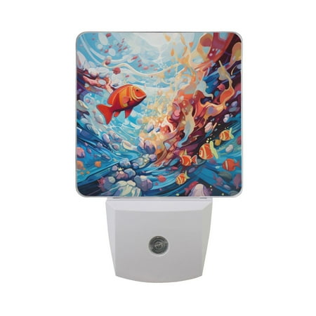 Fishes Night Light LED Dusk to Dawn Auto Sensor Night Lamp Plug-in Nightlight for Bedroom Hallway Kitchen 2 PCs
Fishes Night Light LED Dusk to Dawn Auto Sensor Night Lamp Plug-in Nightlight for Bedroom Hallway Kitchen 2 PCs
