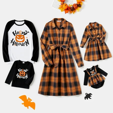 PatPat Halloween Family Matching Long-sleeve Button Front Plaid Shirt Dresses and Graphic T-shirts Sets
PatPat Halloween Family Matching Long-sleeve Button Front Plaid Shirt Dresses and Graphic T-shirts Sets