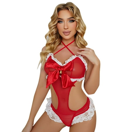 LBECLEY Women Christmas Lingerie Plus Size Women Christmas Nightgowns V Neck Lace Trim Bodysuit Sleepwear Plus Size Lingerie for Women Open Crotch A M
LBECLEY Women Christmas Lingerie Plus Size Women Christmas Nightgowns V Neck Lace Trim Bodysuit Sleepwear Plus Size Lingerie for Women Open Crotch A M