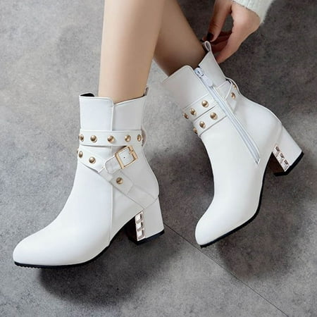TUTUnaumb Autumn & Winter Hot Sale Clearance Fashion Pure Color Round Toe Zipper Boots Chunky Heels Vintage Women Boots Boots and Shoes-White
TUTUnaumb Autumn & Winter Hot Sale Clearance Fashion Pure Color Round Toe Zipper Boots Chunky Heels Vintage Women Boots Boots and Shoes-White