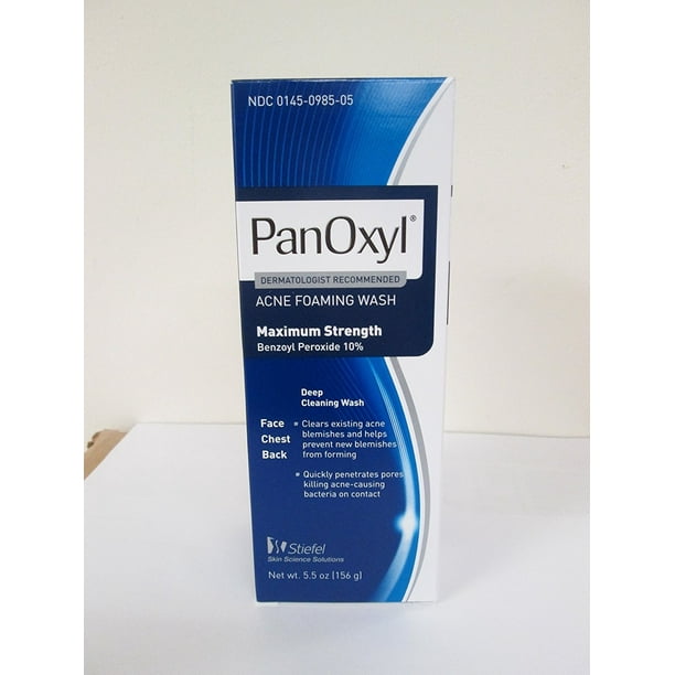 Panoxyl Foaming Acne Wash 10% Benzoyl Peroxide, 5.5 Oz