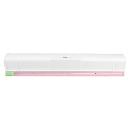 Kitchen Cling Film Wrap Plastic Wrap Dispenser Cutter Cutting Box Storage Holder (White)