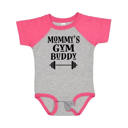 Inktastic Mommy Gym Buddy Workout Gift Baby Boy or Baby Girl Bodysuit