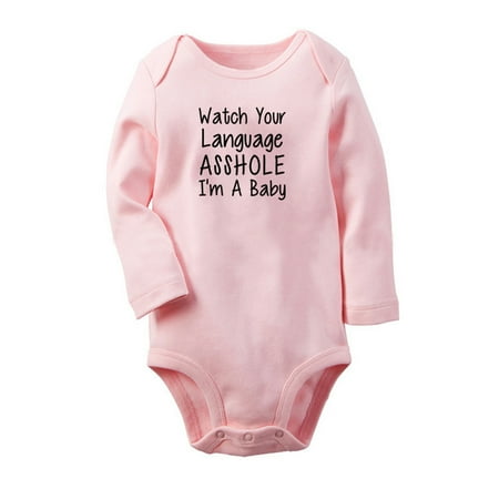 Watch Your Language I m A Baby Funny Rompers Newborn Baby Unisex Bodysuits Infant Jumpsuits Toddler 0-12 Months Kids Long Sleeves Oufits (Pink 0-6 Months)
Watch Your Language I m A Baby Funny Rompers Newborn Baby Unisex Bodysuits Infant Jumpsuits Toddler 0-12 Months Kids Long Sleeves Oufits (Pink 0-6 Months)