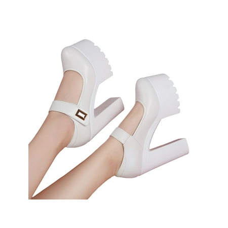 Gomelly Womens Pumps Ankle Strap Mary Jane Heels High Heel Dress Shoes Comfort Women Ladies White 13cm 8.5
Gomelly Womens Pumps Ankle Strap Mary Jane Heels High Heel Dress Shoes Comfort Women Ladies White 13cm 8.5