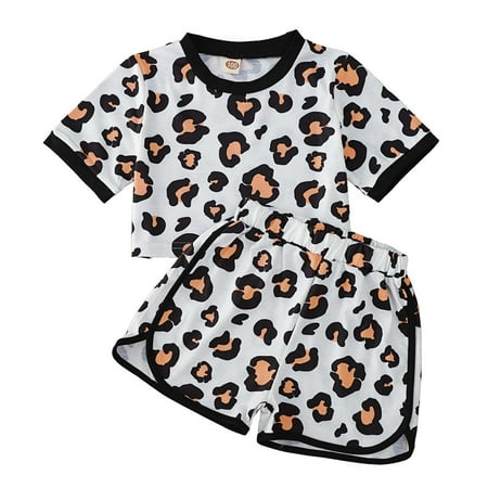 Fesfesfes Toddler Kid Baby Girls Summer White Leopard Print Short Sleeves Clothes Set
Fesfesfes Toddler Kid Baby Girls Summer White Leopard Print Short Sleeves Clothes Set