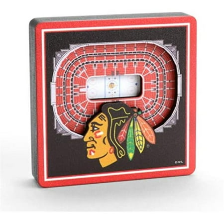 YouTheFan 8496039 NHL Chicago Blackhawks 3D Stadiumview Magnets - United Center