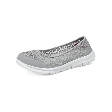 Daeful Women Flats Slip On Casual Shoes Non-Slip Walking Shoe Breathable Lace Ladies Lightweight Gray 5
Daeful Women Flats Slip On Casual Shoes Non-Slip Walking Shoe Breathable Lace Ladies Lightweight Gray 5