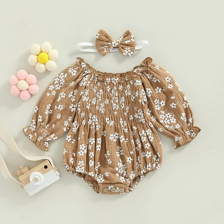 Zukuco Newborn Baby Girls Floral Print Long Sleeve Round Neck Vintage Romper Infants Ruffles Jumpsuit Outfit
Zukuco Newborn Baby Girls Floral Print Long Sleeve Round Neck Vintage Romper Infants Ruffles Jumpsuit Outfit