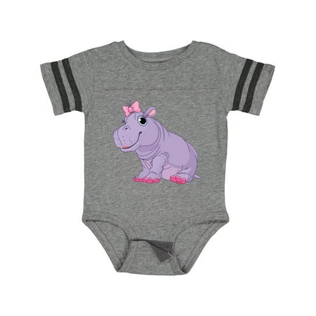 Inktastic Cute Purple Hippo Gift Baby Girl Bodysuit