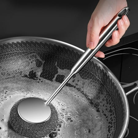Sumensumen Autumn Decoration 304 Stainless Steel Pot Brush Does Not Harm The Pot Household Long Handle Steel Ball Brush Kitchen Stove Cleaning Tools
Sumensumen Autumn Decoration 304 Stainless Steel Pot Brush Does Not Harm The Pot Household Long Handle Steel Ball Brush Kitchen Stove Cleaning Tools