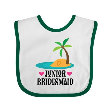 Inktastic Junior Bridesmaid Hawaiian Wedding Gift Baby Girl Bib