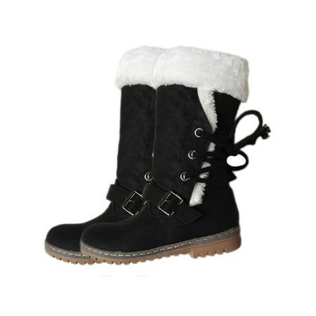 Fangasis Ladies Slip Resistant Round Toe Snow Boots Work Casual Winter Boot Fashion Plush Lining Black 6.5
Fangasis Ladies Slip Resistant Round Toe Snow Boots Work Casual Winter Boot Fashion Plush Lining Black 6.5