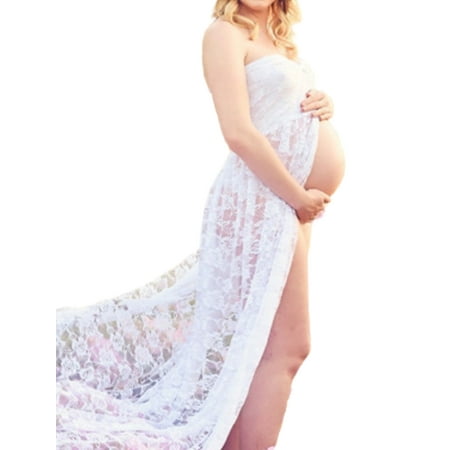 One Opening Pregnant Women Dress Maternity Gown Photography Props Photo Shoot