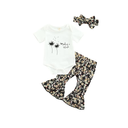 ZIYIXIN Summer Cute Baby Girls Clothes 3pcs Letter Floral Short Sleeve Romper Flare Pants Headband Sets White 12-18 Months
ZIYIXIN Summer Cute Baby Girls Clothes 3pcs Letter Floral Short Sleeve Romper Flare Pants Headband Sets White 12-18 Months