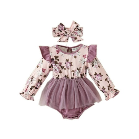 elfinBE Baby Toddler Girl Mesh Patchwork Printed Long Sleeved Romper And Hairband Two-piece Set 6-24M
elfinBE Baby Toddler Girl Mesh Patchwork Printed Long Sleeved Romper And Hairband Two-piece Set 6-24M