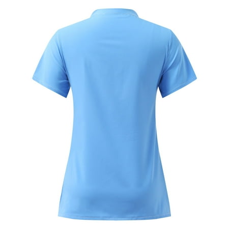 Solid Color Working Uniform Lady Button Women V Neck Sleeve Tops T shirts Working Short Women s Blouse Scrubs Top Working Uniform Nurses
Solid Color Working Uniform Lady Button Women V Neck Sleeve Tops T shirts Working Short Women s Blouse Scrubs Top Working Uniform Nurses