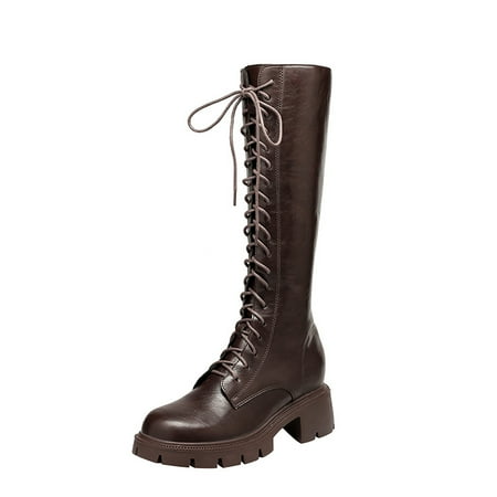 Women‘s Round Toe And Lace Up Combat Boots Fleece Liner Thigh High Boots Thick Bottom Back Zipper Shoes Women‘s Footwear
Women‘s Round Toe And Lace Up Combat Boots Fleece Liner Thigh High Boots Thick Bottom Back Zipper Shoes Women‘s Footwear