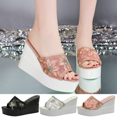 Cethrio Women s Platform Footbed Sandals- on Clearance Slides Sandal Fish Mouth Platform Wedge Platform Wide Width Pink Dressy Sandals/ Slides Size 6.5
Cethrio Women s Platform Footbed Sandals- on Clearance Slides Sandal Fish Mouth Platform Wedge Platform Wide Width Pink Dressy Sandals/ Slides Size 6.5