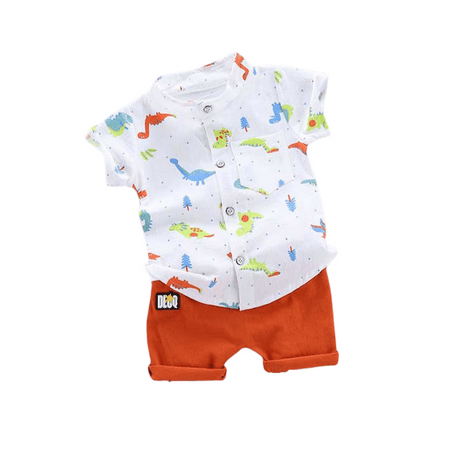 PatPat 2pcs Baby Boys Dinosaur Short Sleeve Summer Outfits Set Lapel Button up T-Shirt Tops Elastic Waistband Shorts Set Toddler Clothes Set Beachwear 0-3T
PatPat 2pcs Baby Boys Dinosaur Short Sleeve Summer Outfits Set Lapel Button up T-Shirt Tops Elastic Waistband Shorts Set Toddler Clothes Set Beachwear 0-3T