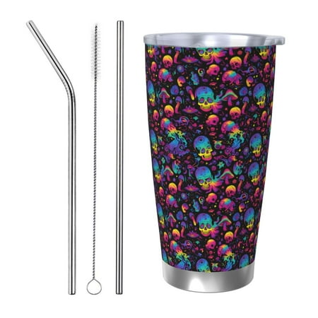Junzan mushroom colorful Skull for 20oz Stainless Steel Insulated Car Cup with Spillproof Lid - Insulated Coffee Mug Thermal Cup-Straw Three-piece Set
Junzan mushroom colorful Skull for 20oz Stainless Steel Insulated Car Cup with Spillproof Lid - Insulated Coffee Mug Thermal Cup-Straw Three-piece Set