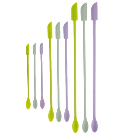 OROMYO 9Pcs Silicone Spatulas Mini Makeup Spatula Set Portable Durable Baking Spatulas One Piece Design Silicone Spatulas Multifunctional Flexible Baking Mixing Tool for Cosmetic Mask Cream
OROMYO 9Pcs Silicone Spatulas Mini Makeup Spatula Set Portable Durable Baking Spatulas One Piece Design Silicone Spatulas Multifunctional Flexible Baking Mixing Tool for Cosmetic Mask Cream