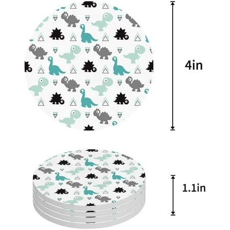 KXMDXA Dinosaur Set of 4 Round Coaster for Drinks Absorbent Ceramic Stone Coasters Cup Mat with Cork Base for Home Kitchen Room Coffee Table Bar Decor
KXMDXA Dinosaur Set of 4 Round Coaster for Drinks Absorbent Ceramic Stone Coasters Cup Mat with Cork Base for Home Kitchen Room Coffee Table Bar Decor