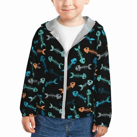 Ocsxa Little Fish Skeleton Print Kids Active Zipper Sun Protection Jacket Boys Girls Hooded Cooling Shirt-3 Years
Ocsxa Little Fish Skeleton Print Kids Active Zipper Sun Protection Jacket Boys Girls Hooded Cooling Shirt-3 Years