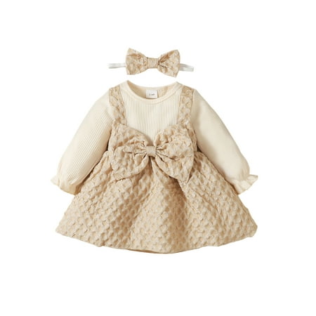Toddler Girls Princess Dress Contrast Colors Bow Long Sleeves A-line Dress with Headband Holiday Birthday Party Clothes 0-3T
Toddler Girls Princess Dress Contrast Colors Bow Long Sleeves A-line Dress with Headband Holiday Birthday Party Clothes 0-3T