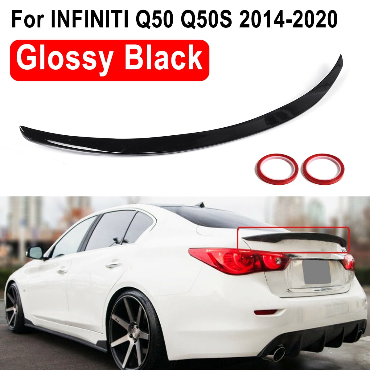 Trunk Lid Spoiler Wing For Infiniti Q Jdm Vip Painted