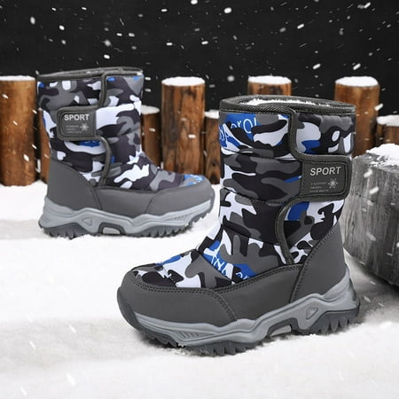 Boys Casual Snow Boots With Camouflage Print Waterproof High Top Fleece Thermal Boots For Winter
Boys Casual Snow Boots With Camouflage Print Waterproof High Top Fleece Thermal Boots For Winter