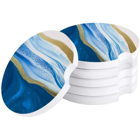 KXMDXA Blue Gradient Marble Watercolor Texture Set of 4 Car Coaster for Drinks Absorbent Ceramic Stone Coasters Cup Mat with Cork Base for Home Kitchen Room Coffee Table Bar Decor
KXMDXA Blue Gradient Marble Watercolor Texture Set of 4 Car Coaster for Drinks Absorbent Ceramic Stone Coasters Cup Mat with Cork Base for Home Kitchen Room Coffee Table Bar Decor
