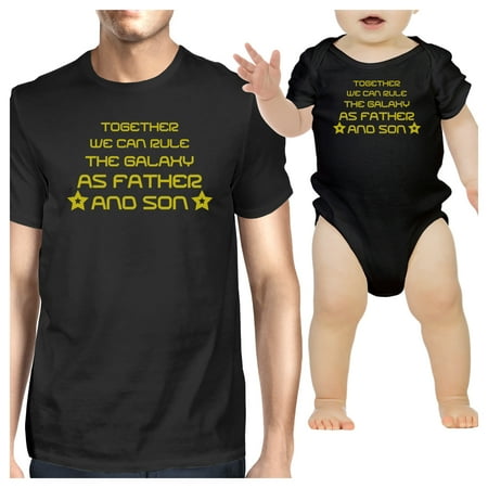 We Rule The Galaxy As Father And Son Matching Graphic Cotton Shirts