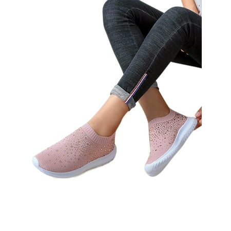 Daeful Women Trainers Rhinestone Shoes Slip On Sneakers Walking Durable Casual Closed Toe Socks Pink 4.5
Daeful Women Trainers Rhinestone Shoes Slip On Sneakers Walking Durable Casual Closed Toe Socks Pink 4.5