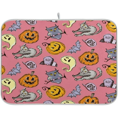 Wellsay Halloween Décor Dish Drying Mat - 18 x 24inch- Extra Large Microfiber Dish Drying Mat Dish Draining Mat Counter top Mat Halloween Cartoon Pattern(45)
Wellsay Halloween Décor Dish Drying Mat - 18 x 24inch- Extra Large Microfiber Dish Drying Mat Dish Draining Mat Counter top Mat Halloween Cartoon Pattern(45)