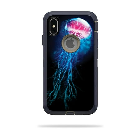 Skin Decal Wrap for OtterBox Defender iPhone XS Max sticker Jellyfish Storm