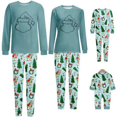 Matching Family Christmas Pajamas Cartoon Monster Print Baby-Kids-Adult-Pet Size 2-Piece Top and Pants Bodysuits Sleepwear Pajamas Set
Matching Family Christmas Pajamas Cartoon Monster Print Baby-Kids-Adult-Pet Size 2-Piece Top and Pants Bodysuits Sleepwear Pajamas Set