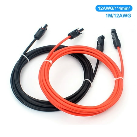 1M 12AWG Specification Extension Cable Black+Red Solar Panel Extension Cable Solar Connector
1M 12AWG Specification Extension Cable Black+Red Solar Panel Extension Cable Solar Connector