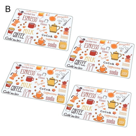 Wanwan 4Pcs Placemat Creative Clear Printing Rectangle Heat Resistant Durable Bowl Pads Household Supplies
Wanwan 4Pcs Placemat Creative Clear Printing Rectangle Heat Resistant Durable Bowl Pads Household Supplies