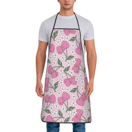 Adjustable Bib Apron - Cute Pink Berry Flower Leaves Waterdrop Resistant Cooking Apron Kitchen Aprons for Men Women
Adjustable Bib Apron - Cute Pink Berry Flower Leaves Waterdrop Resistant Cooking Apron Kitchen Aprons for Men Women