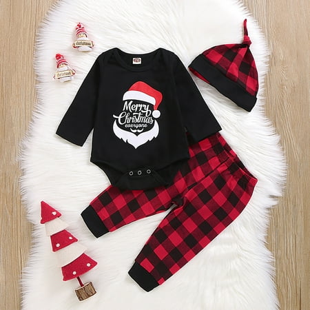 Leutsin Newborn Baby Boys Girls Long Sleeve Christmas Romper Bodysuit+Plaid Pants Set
Leutsin Newborn Baby Boys Girls Long Sleeve Christmas Romper Bodysuit+Plaid Pants Set