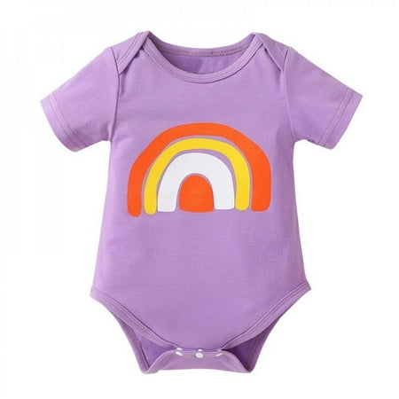 Baby Girls Clothes Summer Infant Candy Color Short Sleeve Triangle Romper Baby Girl Rainbow Print Bodysuit Jumpsuit
Baby Girls Clothes Summer Infant Candy Color Short Sleeve Triangle Romper Baby Girl Rainbow Print Bodysuit Jumpsuit