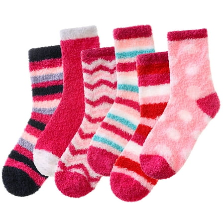 Women Fuzzy Socks Fluffy Plush Cozy Winter Thick Sleep Soft Comfy Warm Fleece Christmas Slipper Socks(Rose Red Stripe)
Women Fuzzy Socks Fluffy Plush Cozy Winter Thick Sleep Soft Comfy Warm Fleece Christmas Slipper Socks(Rose Red Stripe)