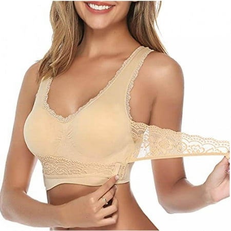 LoyisViDion Women Plain Color Front Cross Side Lace Sports Bra Full Cup Bra Vest Tops Beige 10(XL)
LoyisViDion Women Plain Color Front Cross Side Lace Sports Bra Full Cup Bra Vest Tops Beige 10(XL)
