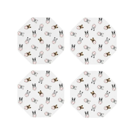 Matuu Bbaseball Dog for Cup Coasters Set of 4 Leather Coasters Desk Coasters for Office Measures 4” x 4”-Octagon
Matuu Bbaseball Dog for Cup Coasters Set of 4 Leather Coasters Desk Coasters for Office Measures 4” x 4”-Octagon
