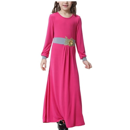 HBYJLZYG Maxi Dress For Girls Baby Long Sleeve Colorblock Round Neck Lace Up Dress Muslim Children Clothing 8-17 Years
HBYJLZYG Maxi Dress For Girls Baby Long Sleeve Colorblock Round Neck Lace Up Dress Muslim Children Clothing 8-17 Years