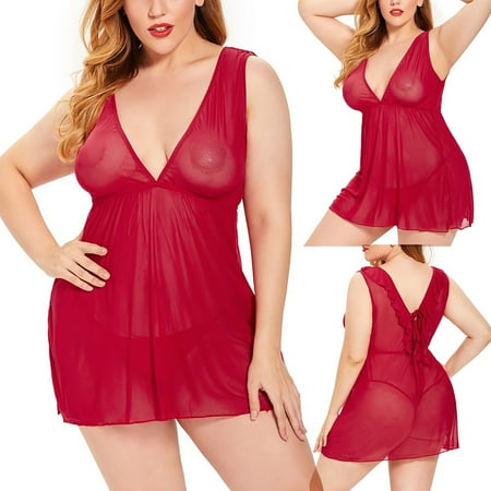 DENGDENG Women s Sexy Lingerie Mesh Solid Chemise See Through Sexy Deep V Neck Bodysuit Babydoll
DENGDENG Women s Sexy Lingerie Mesh Solid Chemise See Through Sexy Deep V Neck Bodysuit Babydoll