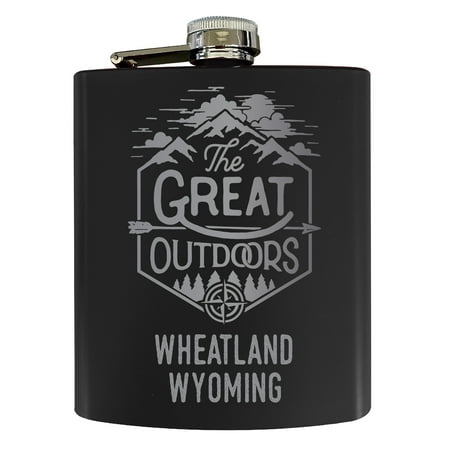 Wheatland Wyoming Laser Engraved Explore the Outdoors Souvenir 7 oz Stainless Steel 7 oz Flask Black
Wheatland Wyoming Laser Engraved Explore the Outdoors Souvenir 7 oz Stainless Steel 7 oz Flask Black