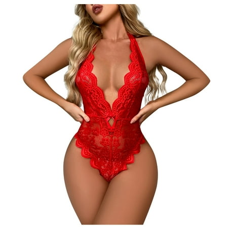 BIZIZA Women Babydoll Lace Deep V Neck Bodysuit One Piece Backless Women s Teddy Red XL
BIZIZA Women Babydoll Lace Deep V Neck Bodysuit One Piece Backless Women s Teddy Red XL